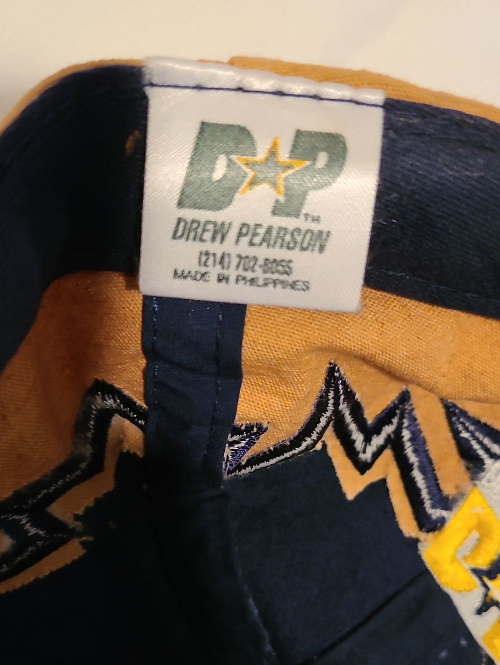 Vintage Drew Pearson San Diego Chargers Jagged Edge Hat Cap Blue Tan NWT Logo - Picture 10 of 16